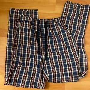 Hanes blue & red plaid pajama pants Size S